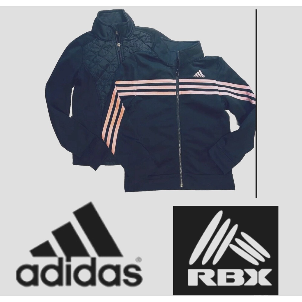 Adidas & RBX (2 Jackets) Girls Track Jackets Full Zip (Lot Of 2) Size 6X